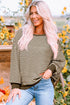 Stripe Print Loose Fit Drop Shoulder Top