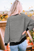 Stripe Print Loose Fit Drop Shoulder Top
