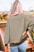 Stripe Print Loose Fit Drop Shoulder Top