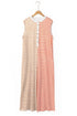 Stripe Print Oversized Button Front Wide Leg Jumpsuit