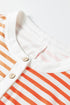 Stripe Print Oversized Button Front Wide Leg Jumpsuit