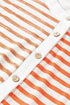 Stripe Print Oversized Button Front Wide Leg Jumpsuit