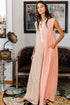 Stripe Print Oversized Button Front Wide Leg Jumpsuit