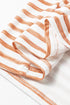 Stripe Print Oversized Button Front Wide Leg Jumpsuit