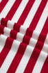 Stripe Print Patchwork Detail Round Neck Tee
