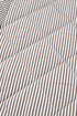 Stripe Print Quilted Wavy Hem Snap Button Outerwear