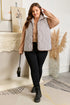 Stripe Print Quilted Wavy Hem Snap Button Outerwear