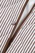 Stripe Print Quilted Wavy Hem Snap Button Outerwear