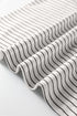 Stripe Print Square Neck Long Sleeve Cotton Blend Top