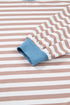 Stripe Print Trimmed Edge Drop Shoulder Loungewear Set