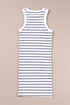 Stripe Ribbed Knit Tank Mini Dress