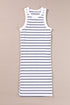 Stripe Ribbed Knit Tank Mini Dress