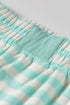 Stripe Ribbed Trim Half Sleeve Top Mini Skort 2Pcs Outfit Dress Set