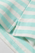 Stripe Ribbed Trim Half Sleeve Top Mini Skort 2Pcs Outfit Dress Set