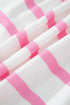 Stripe Rick Rack V Neck Puff Sleeve Tiered Maxi Dress