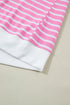 Stripe Round Neck Drop Shoulder Short Sleeve Loose Top