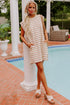 Stripe Round Neck Sleeveless Casual Pocketed Mini Dress