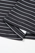 Stripe Ruffled Short Sleeve Crew Neck T Shirt Shift Mini Dress
