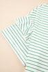 Stripe Ruffled Short Sleeve Crew Neck T Shirt Shift Mini Dress