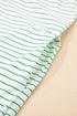 Stripe Ruffled Short Sleeve Crew Neck T Shirt Shift Mini Dress