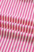 Stripe Shirred Yoke Ruffled Short Sleeve Blouse