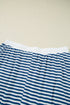 Stripe Short Sleeve V Neck Plus Size Loungewear Set