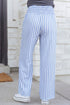 Stripe Smocked High Waist Wide Leg Casual Pants