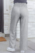 Stripe Smocked High Waist Wide Leg Casual Pants