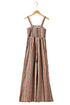 Stripe Square Neck Sleeveless Smocked Wide Leg Jumpsuit