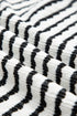 Stripe Textured Knit Short Sleeve Drawstring Short Set