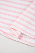 Stripe Textured Knit Short Sleeve Drawstring Short Set