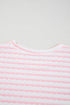 Stripe Textured Knit Short Sleeve Drawstring Short Set