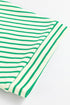 Stripe Textured Short Sleeve Collared Button Down Waist Tie Romper