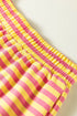 Stripe Trim Round Neck Long Sleeve Top Casual Shorts 2Pcs Short Set