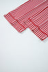 Stripe Velvet Trim Bow Knot Waist Pajama Set