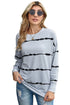 Striped Abstract Long Sleeve Casual Sweatshirt