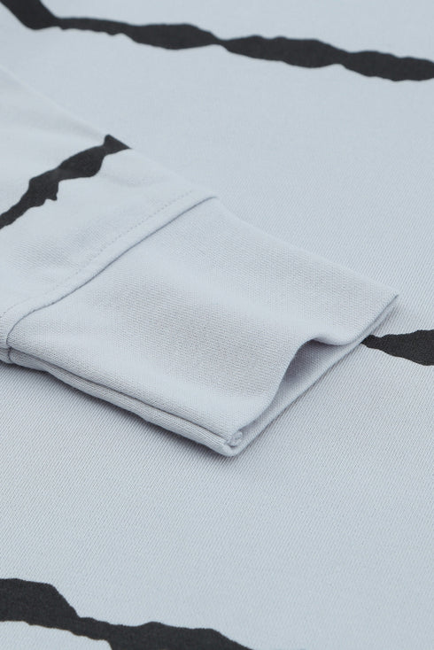 Striped Abstract Long Sleeve Casual Sweatshirt