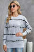 Striped Abstract Long Sleeve Casual Sweatshirt