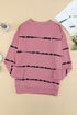 Striped Abstract Long Sleeve Casual Sweatshirt