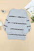 Striped Abstract Long Sleeve Casual Sweatshirt