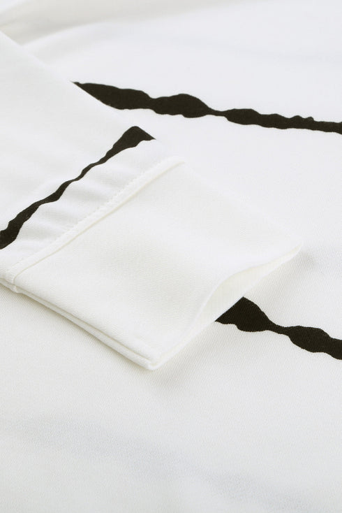 Striped Abstract Long Sleeve Casual Sweatshirt