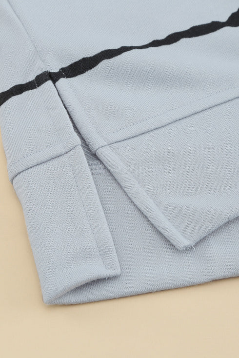 Striped Abstract Long Sleeve Casual Sweatshirt