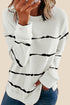 Striped Abstract Long Sleeve Casual Sweatshirt