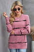 Striped Abstract Long Sleeve Casual Sweatshirt