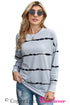 Striped Abstract Long Sleeve Casual Sweatshirt