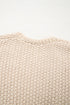 Striped Block Pattern Crochet Open Front Cardigan