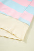 Striped Block Pattern Drop Shoulder Crewneck Sweatshirt