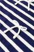 Striped Bow Applique Sleeveless Knit Sweater