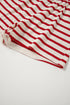 Striped Bow Front Lace Up High Waist Short Set