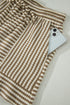 Striped Breathable Textured Knit Matching Short Set